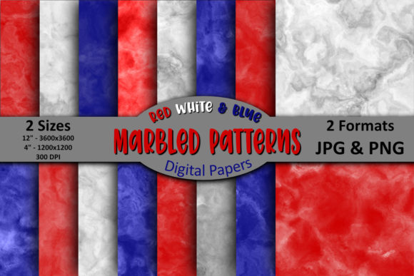 Download Red White &amp; Blue Patriotic Marbled Paper - Premium Resources