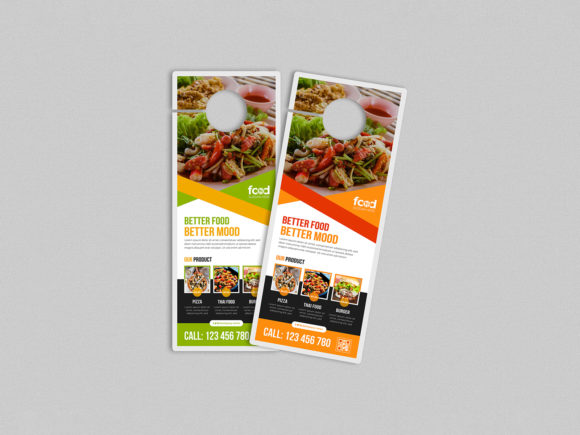 Download Food and Restaurant Door Hanger Template - Door hanger template Collection