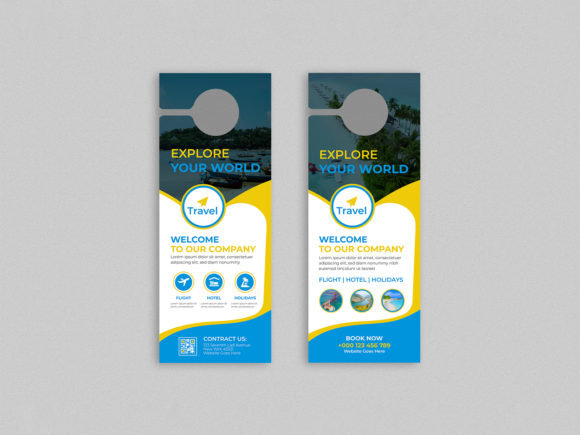 Download Travel Agency Door Hanger Template - Door hanger template Collection