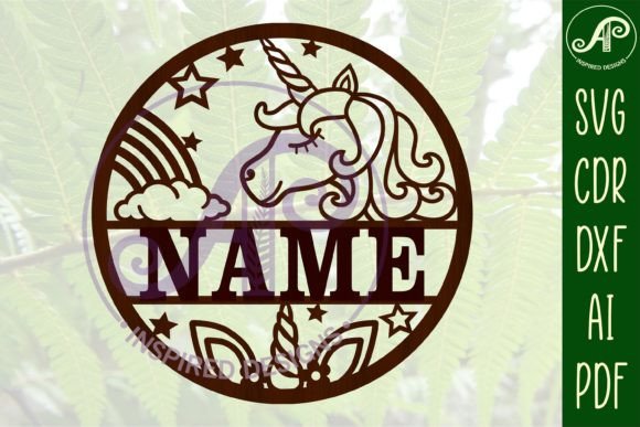 Download Cartoon Unicorn Name Sign SVG Cut File - Unicorn name sign svg Collection