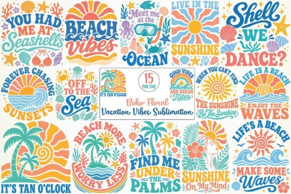 Download Boho Floral Vacation Vibes Sublimation - Vacation Collection